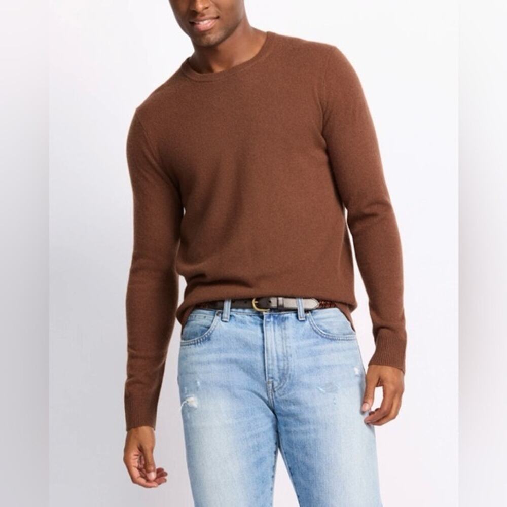 The Commons | Wool Brown Fletcher Crewneck Pullover Sweater Preppy Soft- XL